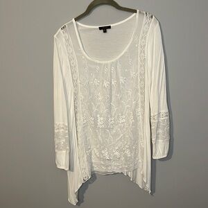 Women’s Cupio Lace and Cotton Blend Top